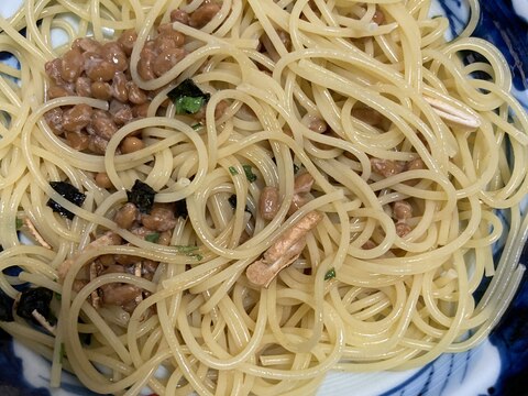 簡単★お吸い物の素で納豆パスタ